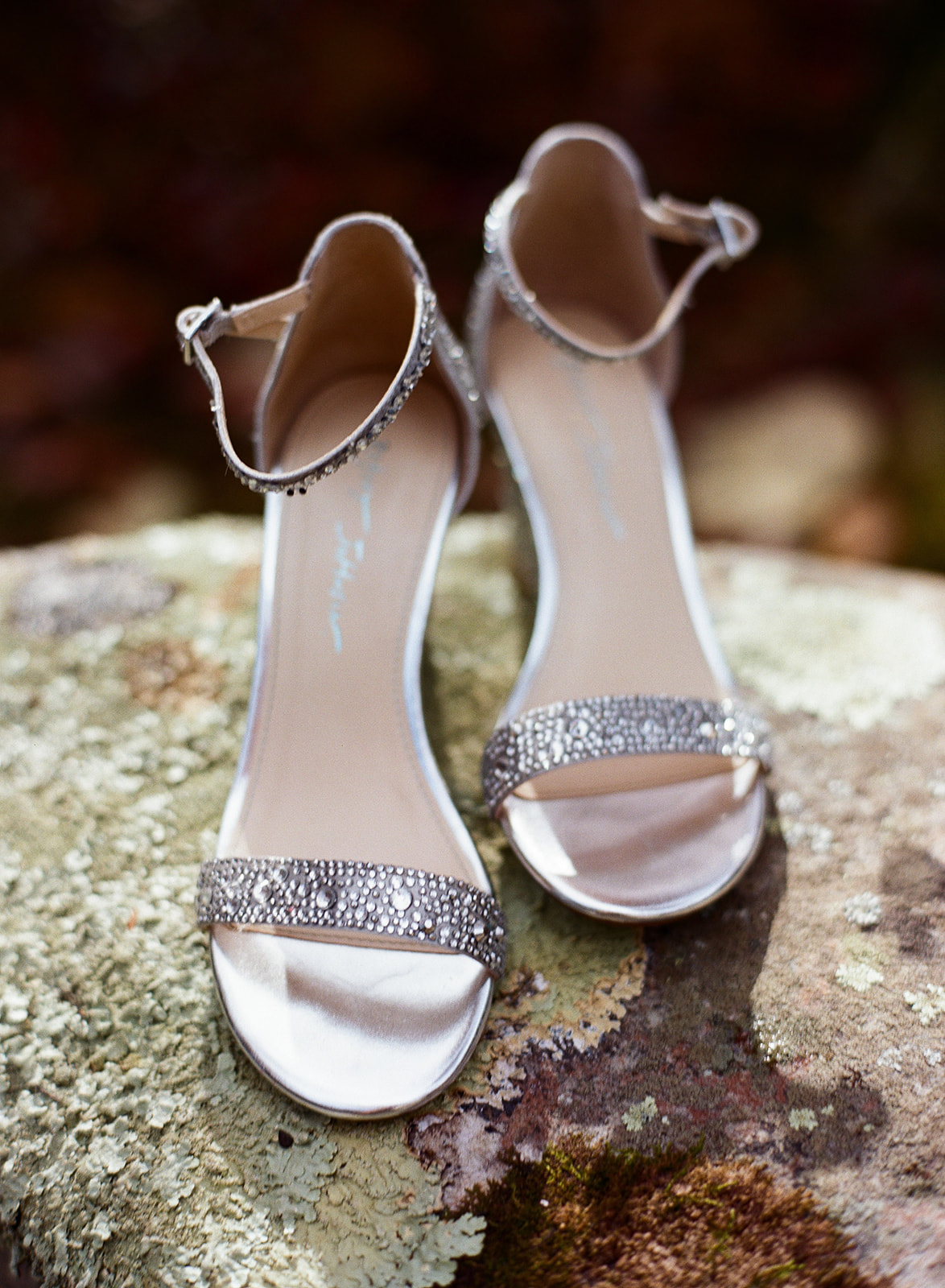 Bride's shoes at a fall wedding at RT Lodge