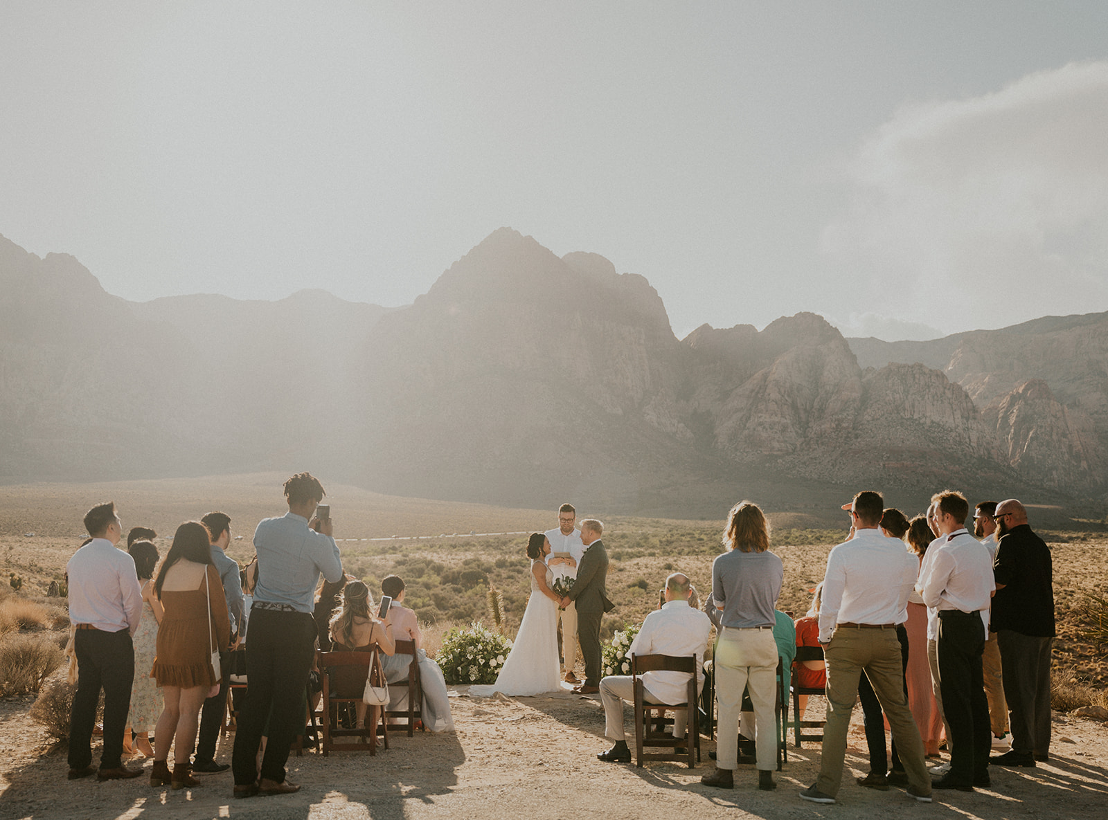 A micro wedding at the Red Rock Canyon Overlook, just outside of Las Vegas