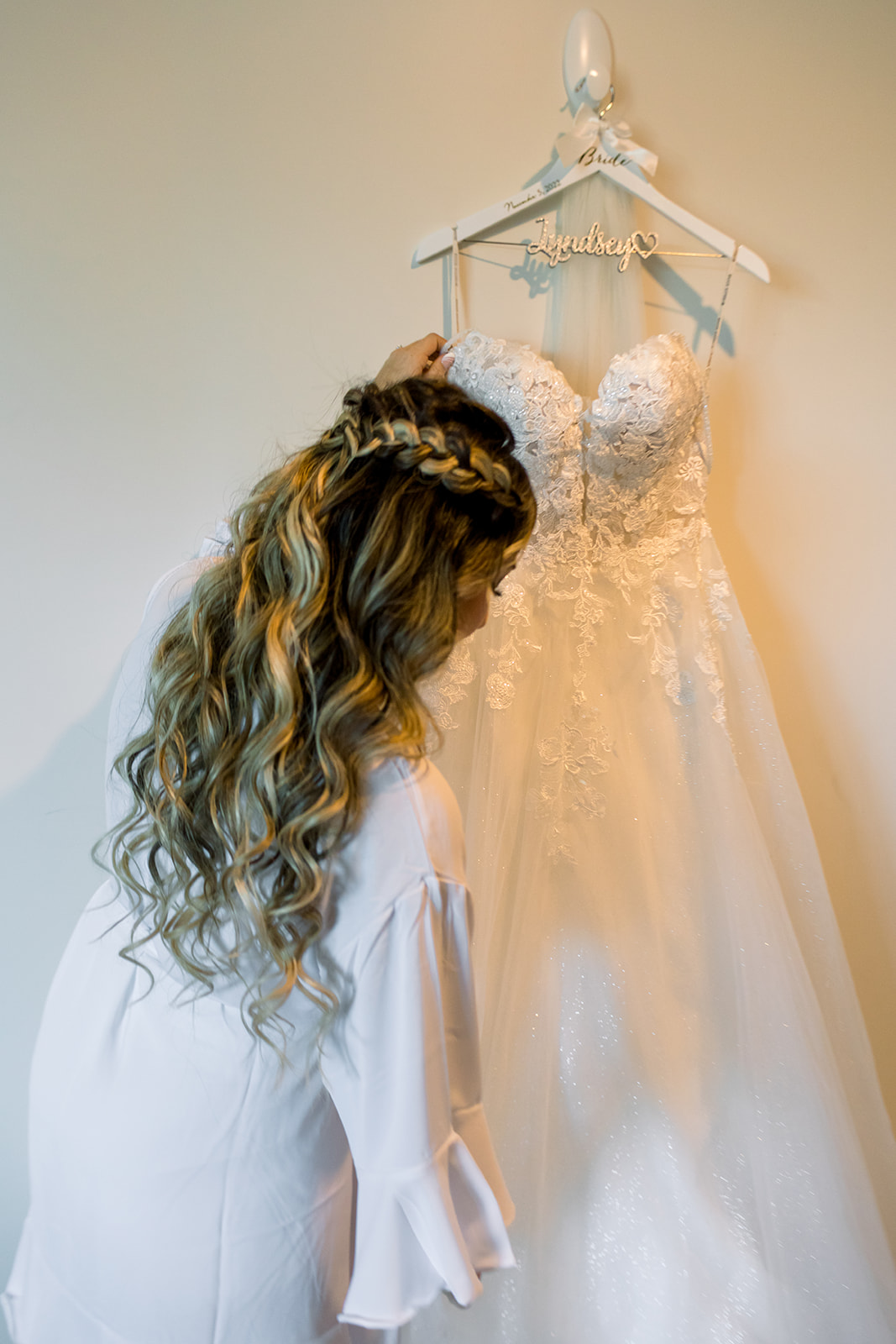 Bride before she puts on her wedding dress