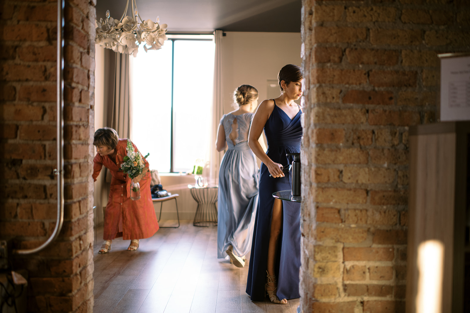 Bride gets ready in bridal suite at Walden Chicago