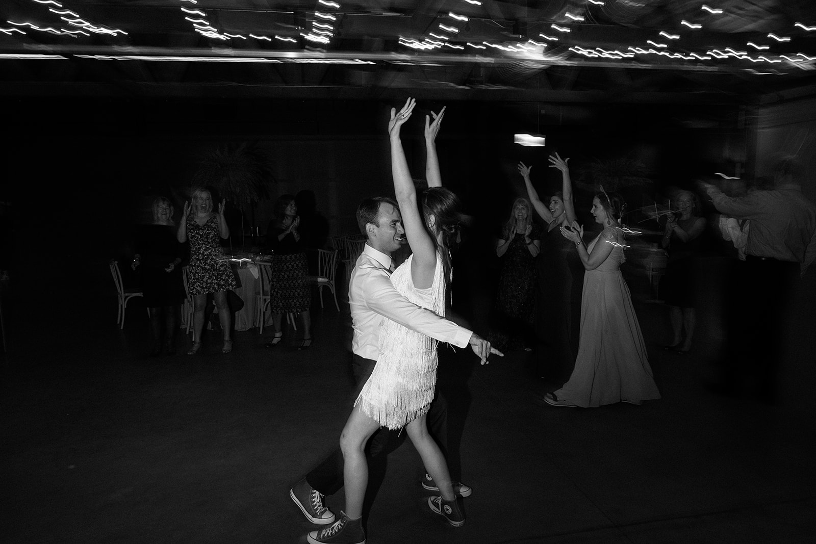 Bride and groom dancing at walden chicago