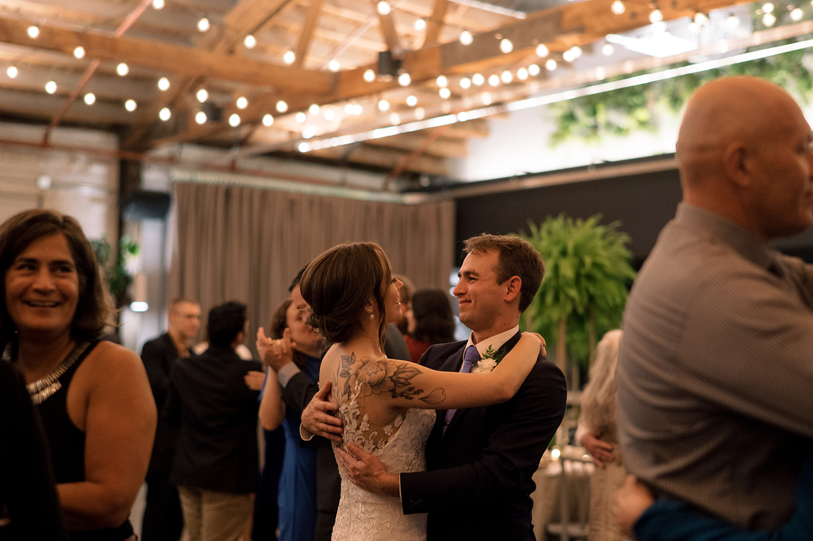 Wedding guests dancing at Walden Chicago