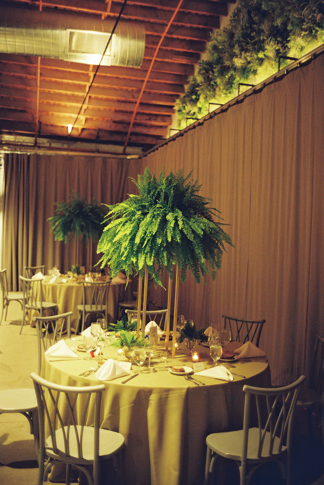 Wedding table setting at Walden Chicago on film