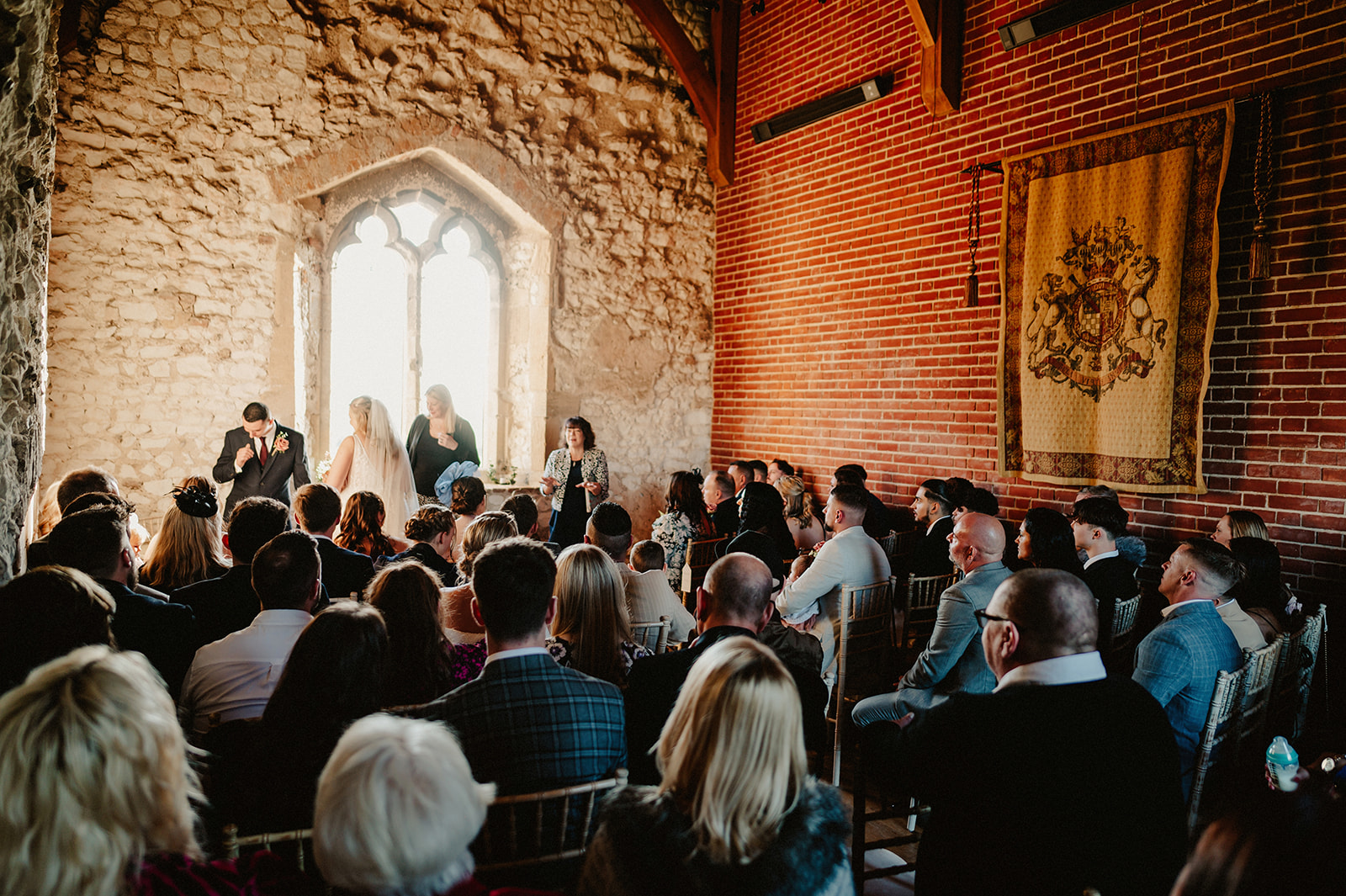 the wedding ceremony room in the tower at pentney abbey