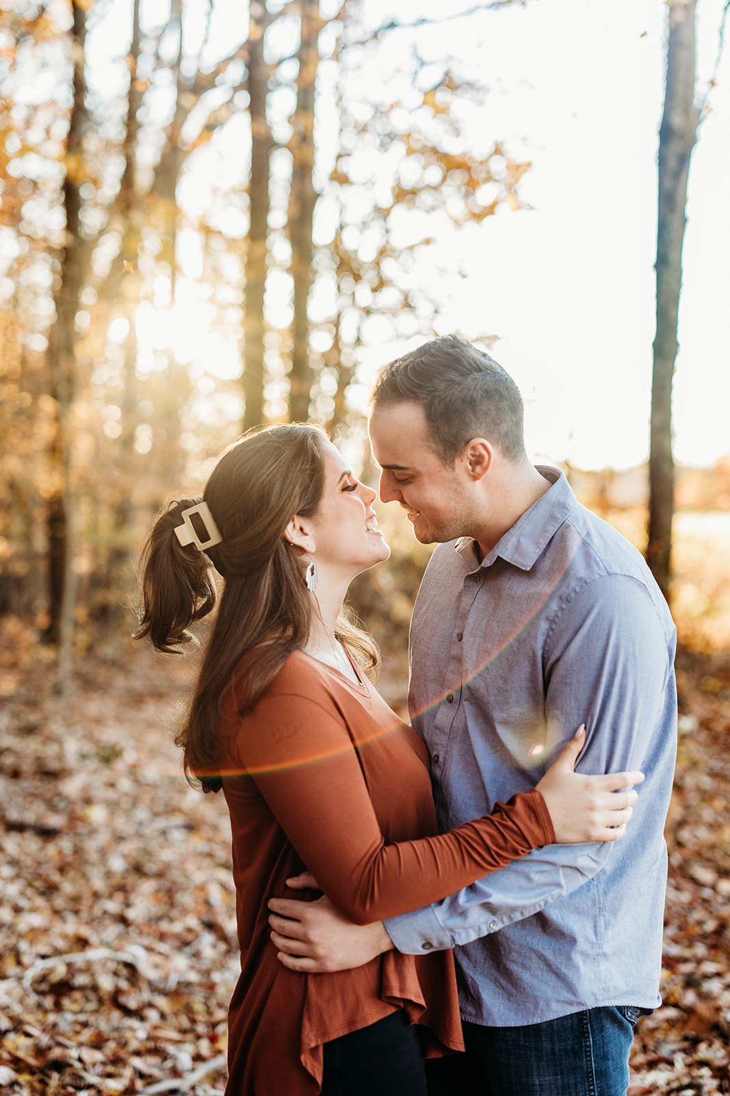A fall engagement session in Memphis, Indiana