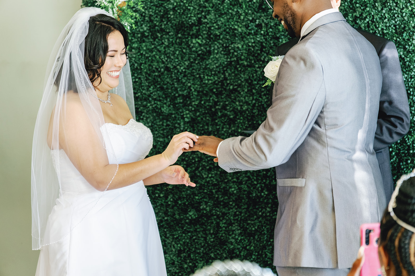 Wedding ceremony and reception and Violet Cactus in Burbank, California. 