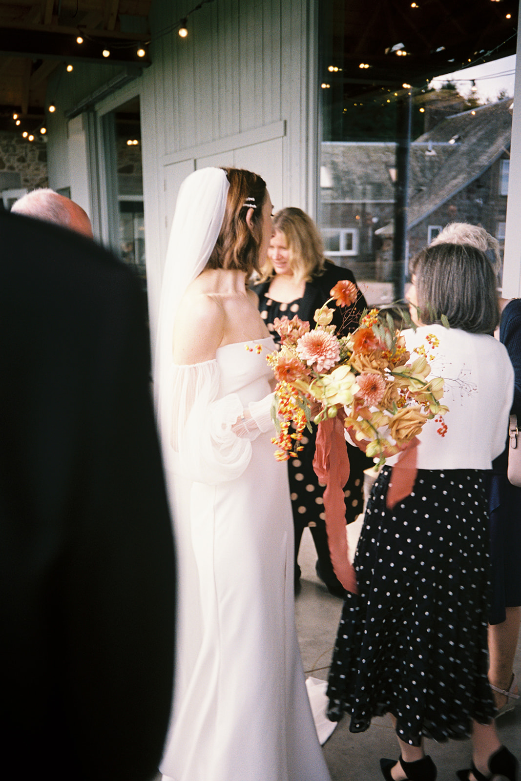 champagne wedding reception film photography