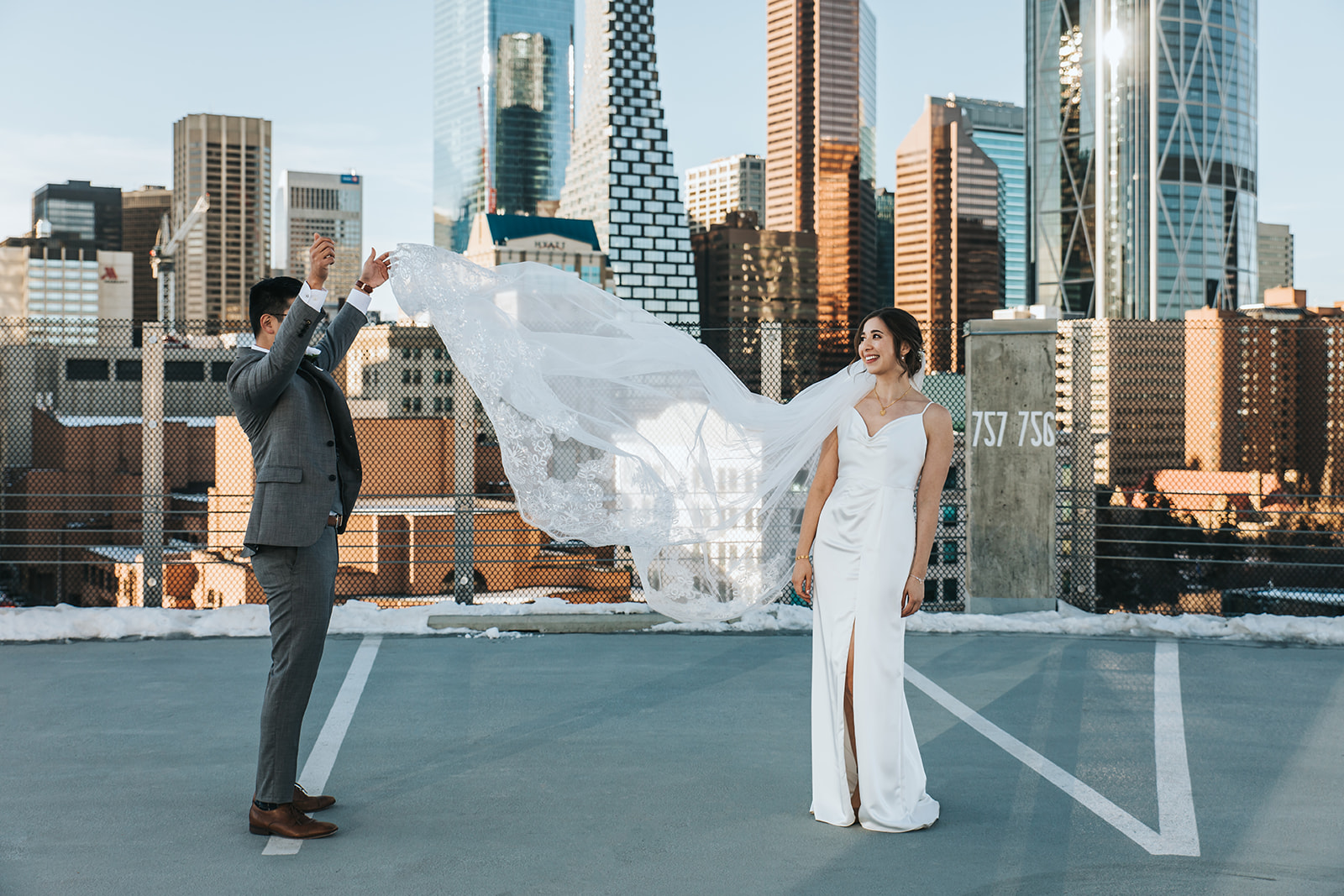 Andrea and Junho's Winter Wedding: A Modern Celebration at The Brownstone