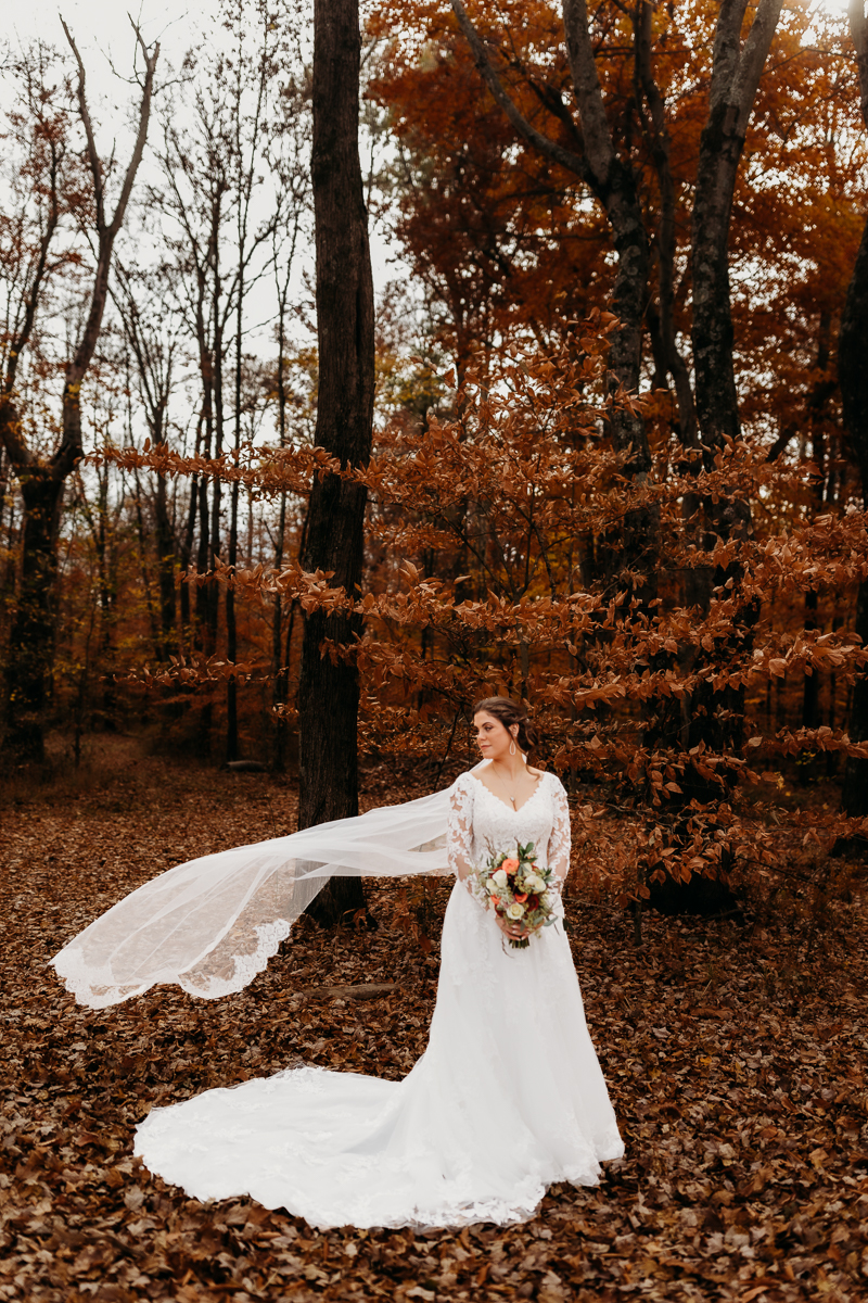 Ginnis and Chase's fall wedding in Memphis, Indiana 