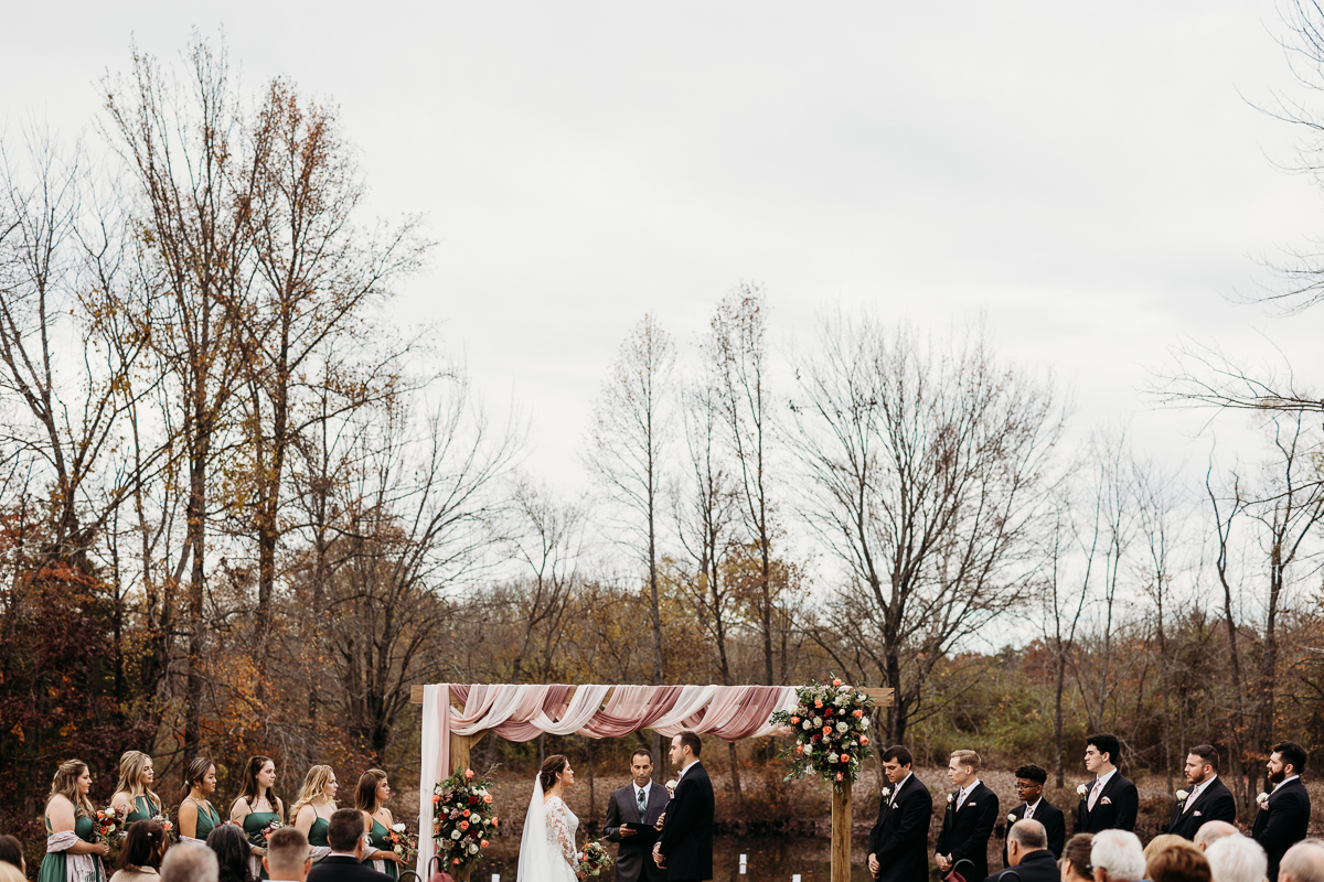Ginnis and Chase's fall wedding in Memphis, Indiana 