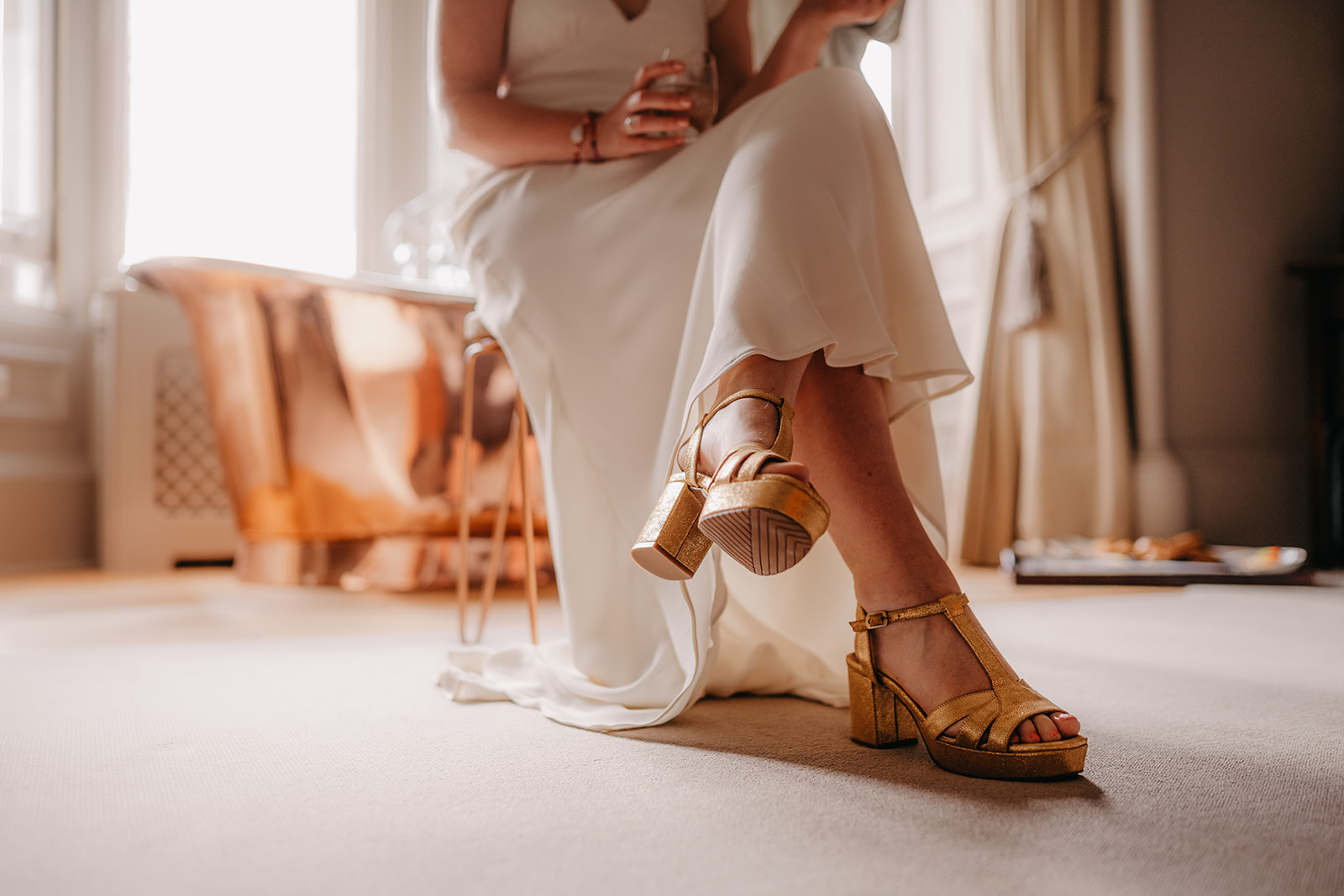 Esska shoes on Brides Feet