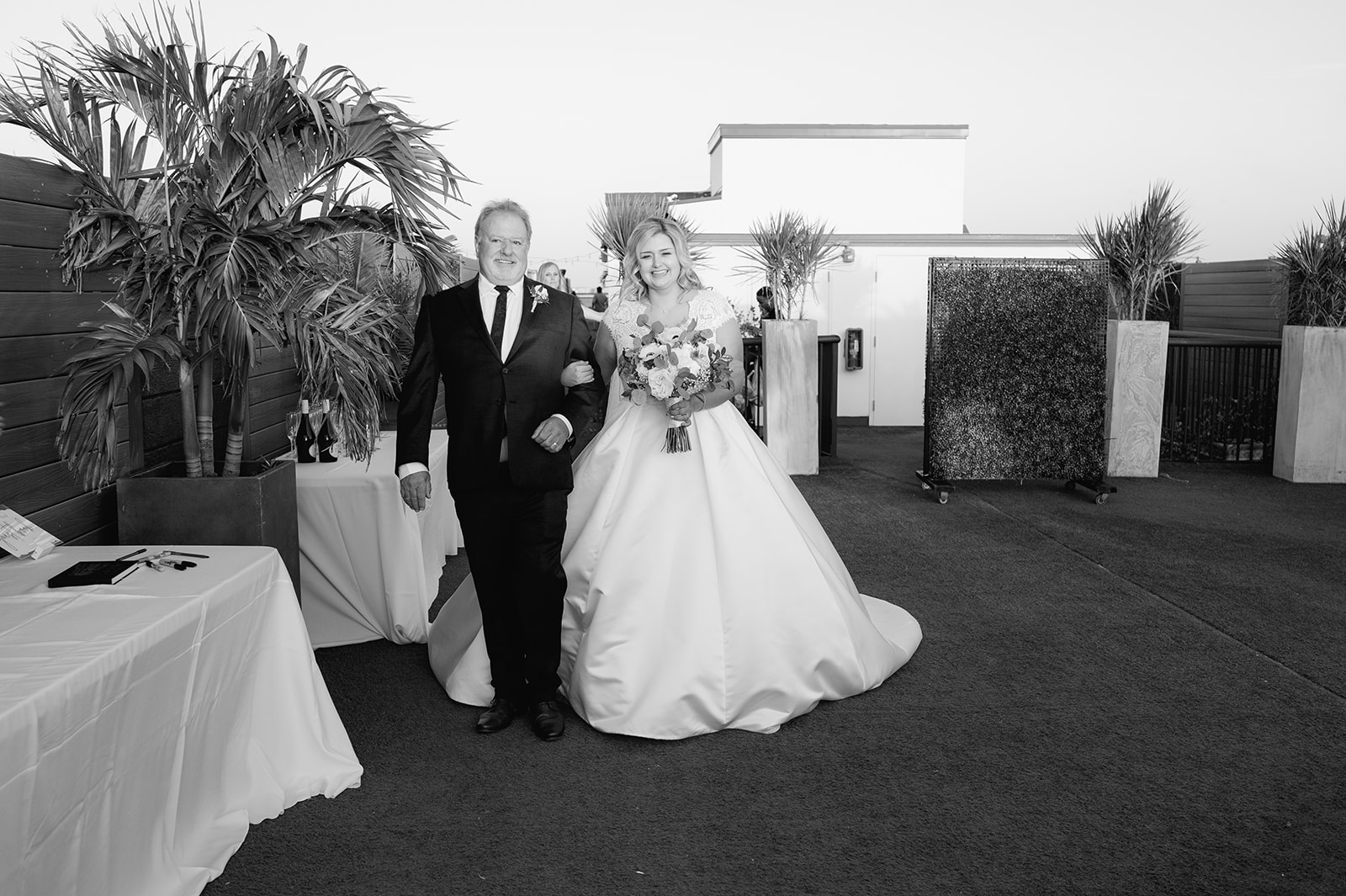 Hotel Zamora Wedding: Bridesmaids Toasting to the Newlyweds
