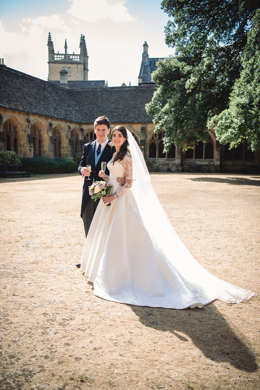 Beautiful portrait of Katherine & Damien at New College Chapel 
