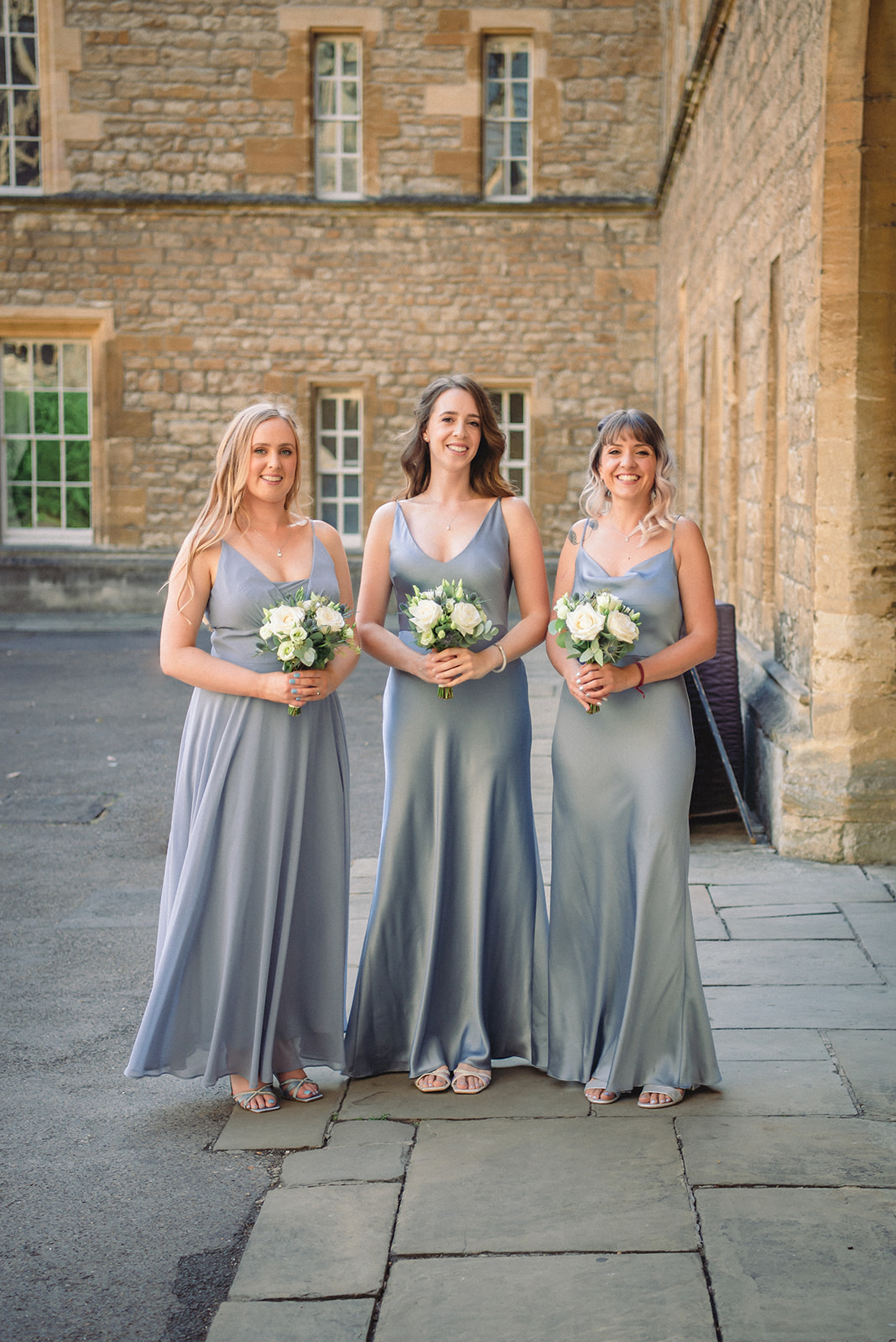 Beautiful portrait of the bride's maids at New College Chapel