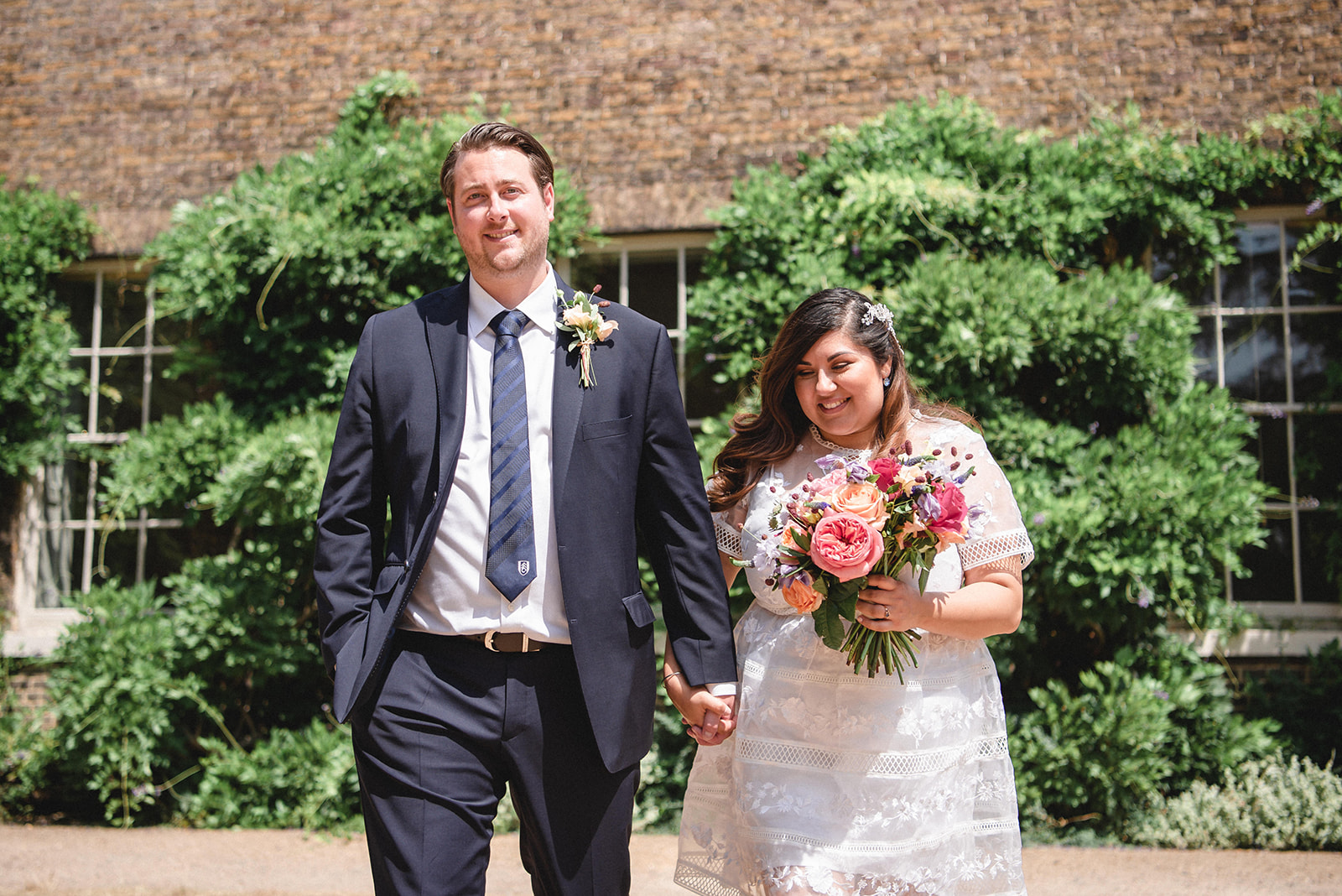 Nikita and Chris beautiful portrait at the Fulham Palace by an England Wedding Photographer