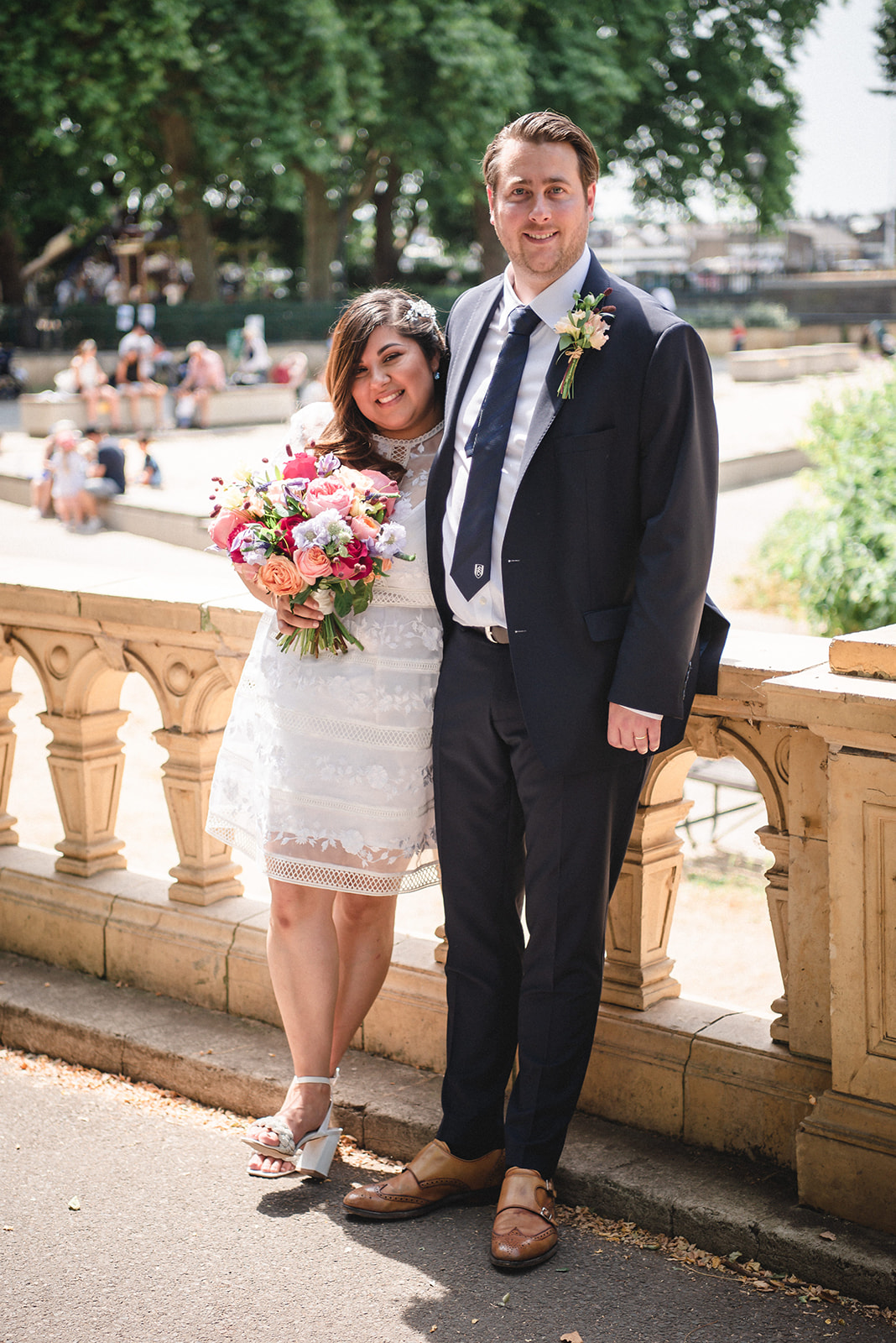 Nikita and Chris beautiful portrait at the Fulham Palace by an England Wedding Photographer