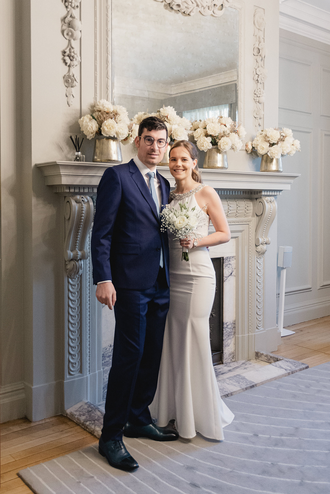 Kinga and Jean-Marc portrait in the Pimlico Room at The Old Marylebone Town Hall