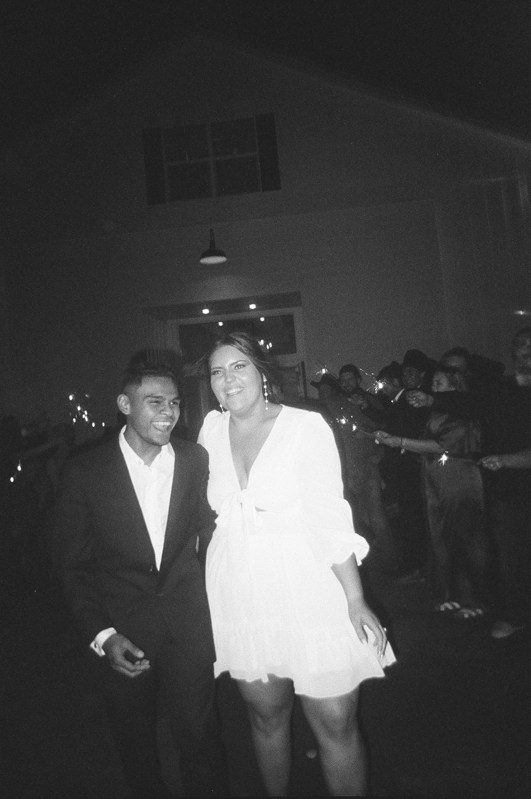 black and white disposable film camera image