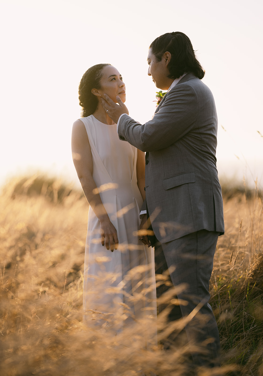 A couple who married at Switzer Farm in Mendocino, California 