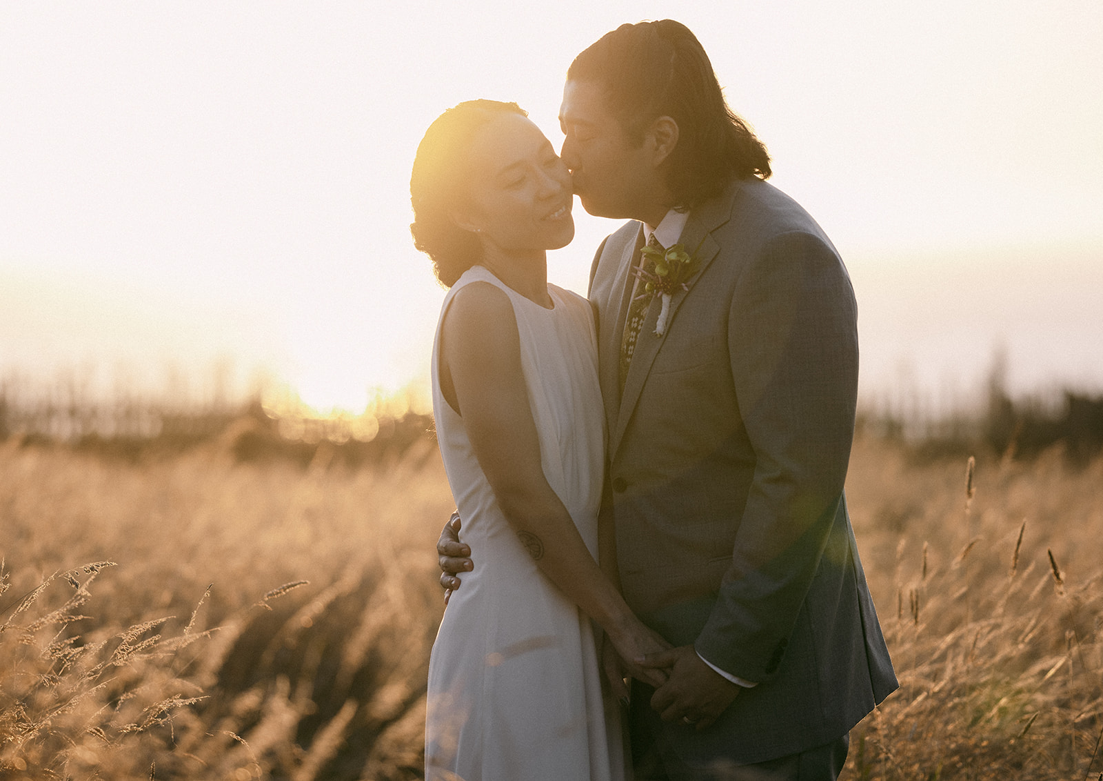A couple is married at Switzer Farm in Westport, California 