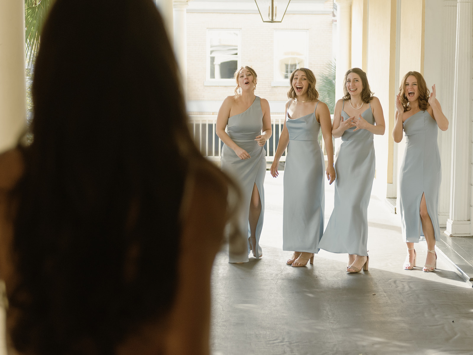 A bridesmaid first look