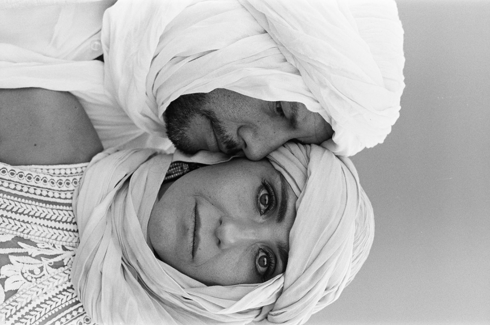 Bride and Groom Eloping in the Sahara Desert at sunrise in Morocco