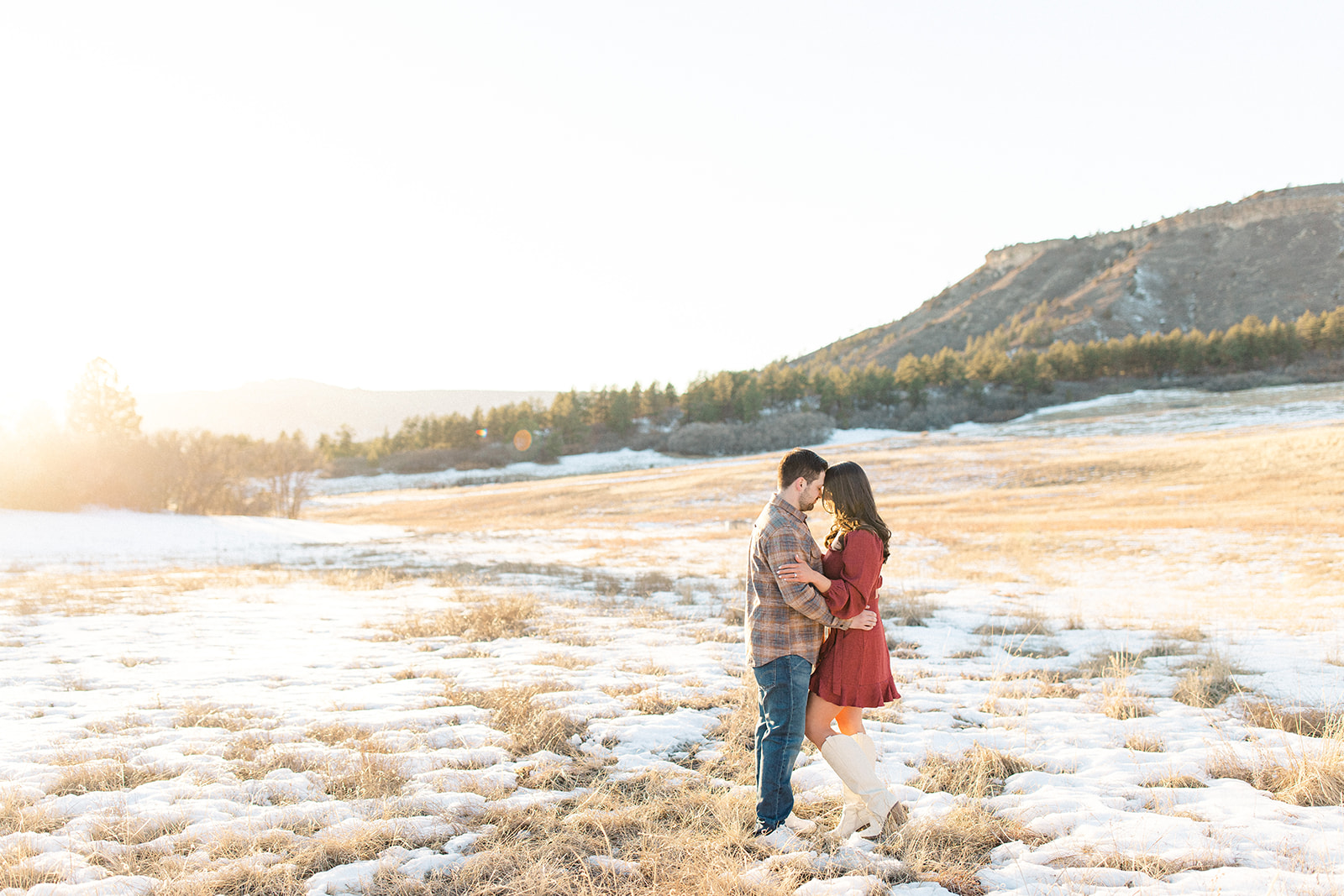 Couple in mountain setting in Castle Rock Colorado
