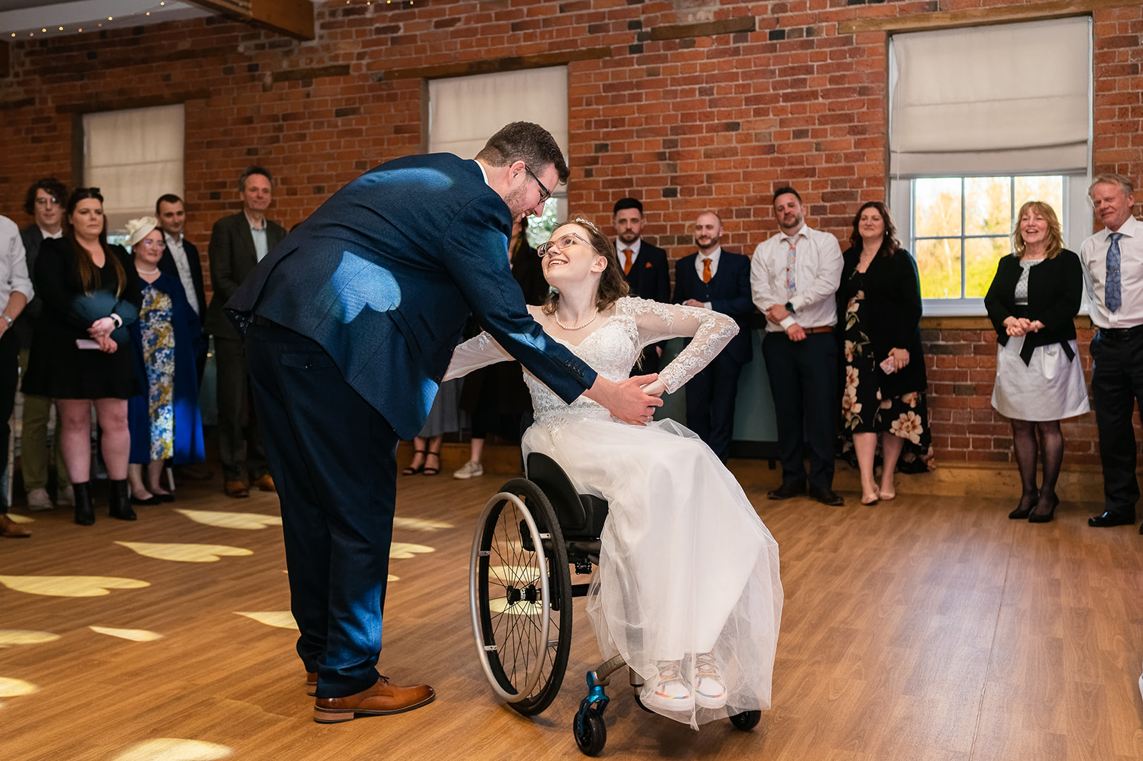 First dance, bride in a wheelchair