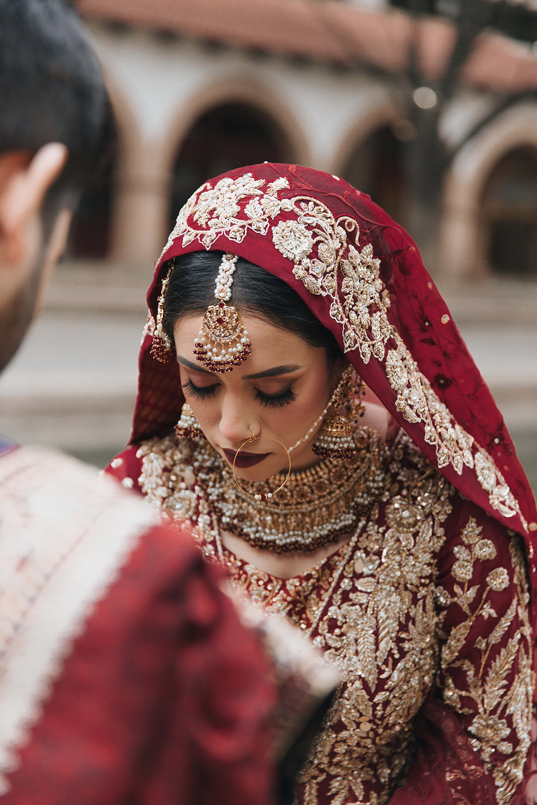 desi pakistani bride on wedding day