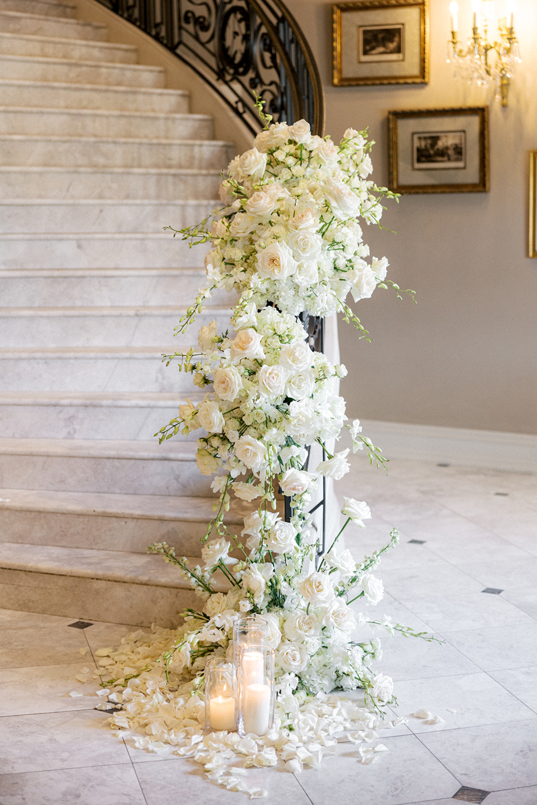 Park Chateau grand staircase florals