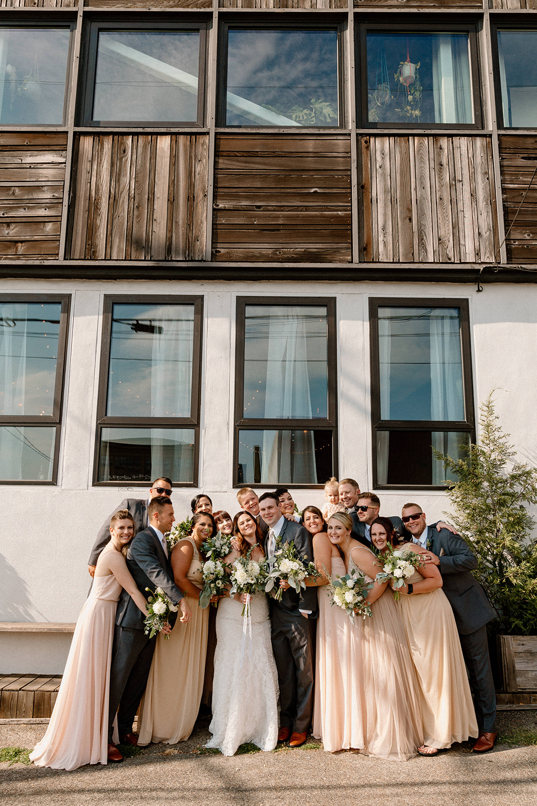 A bridal party at a Union Pine wedding. 