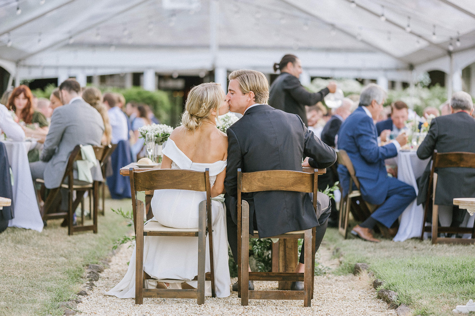 Clear tented NJ summer wedding at The Water Witch Club 