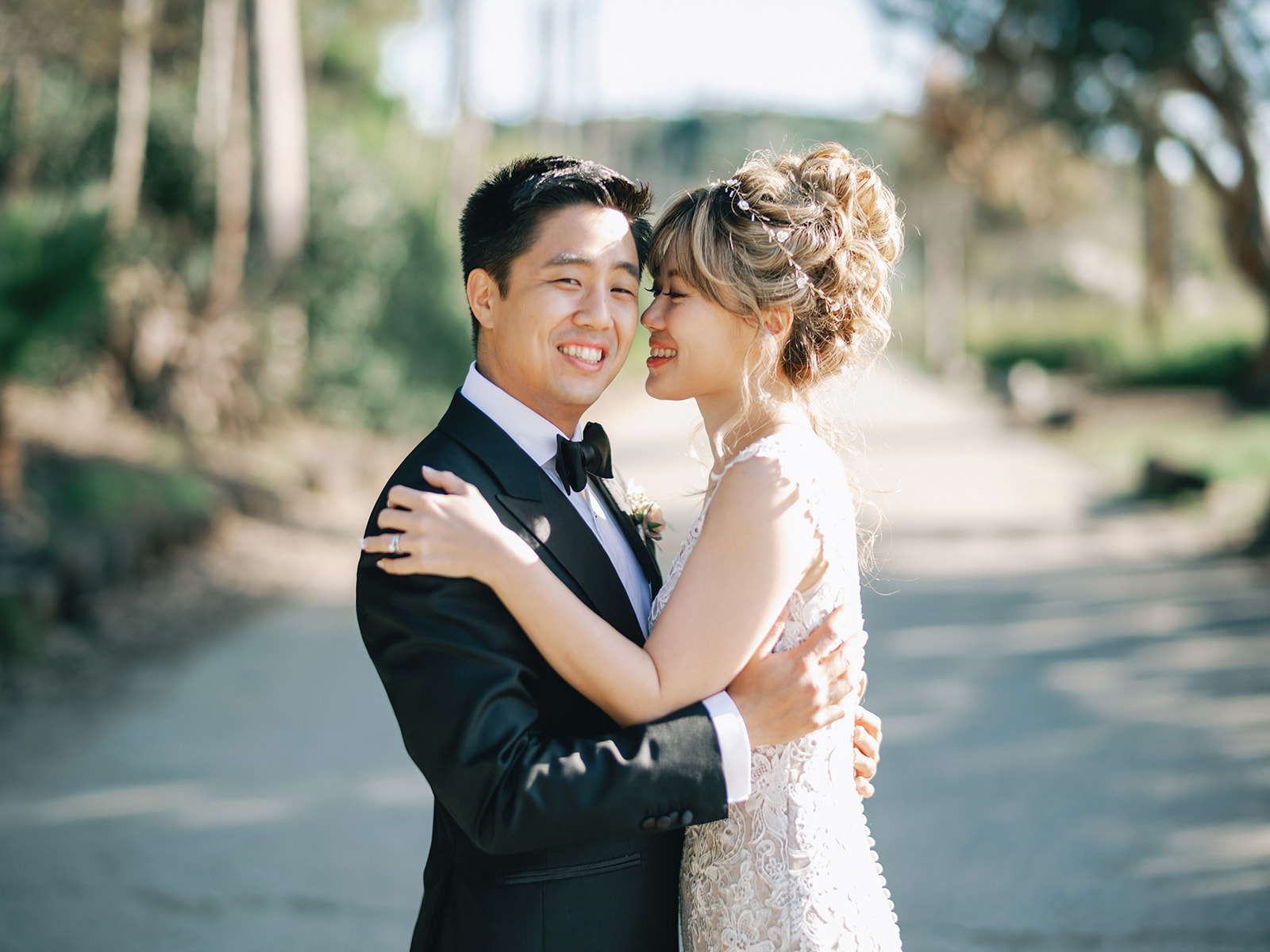 Intimate Wedding and Reception at Inn of the Seventh Ray. Wedding Portrait session at Topanga State Beach.
