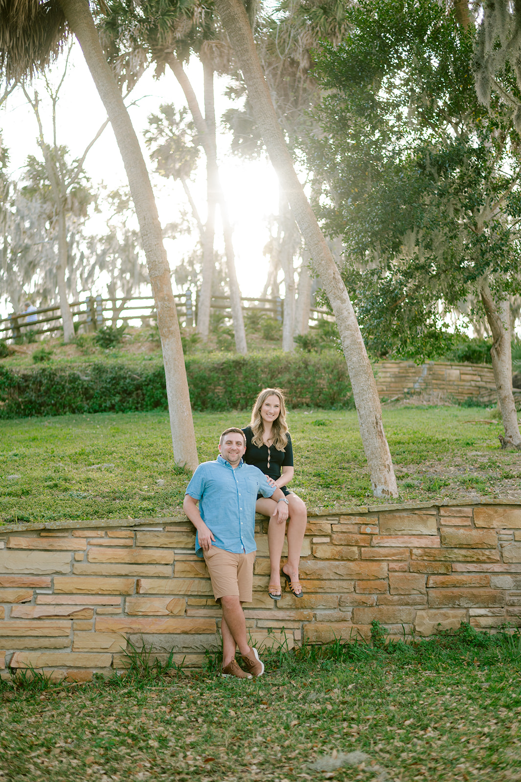 "Engagement session with the natural beauty of Philippe Park in Tampa"
