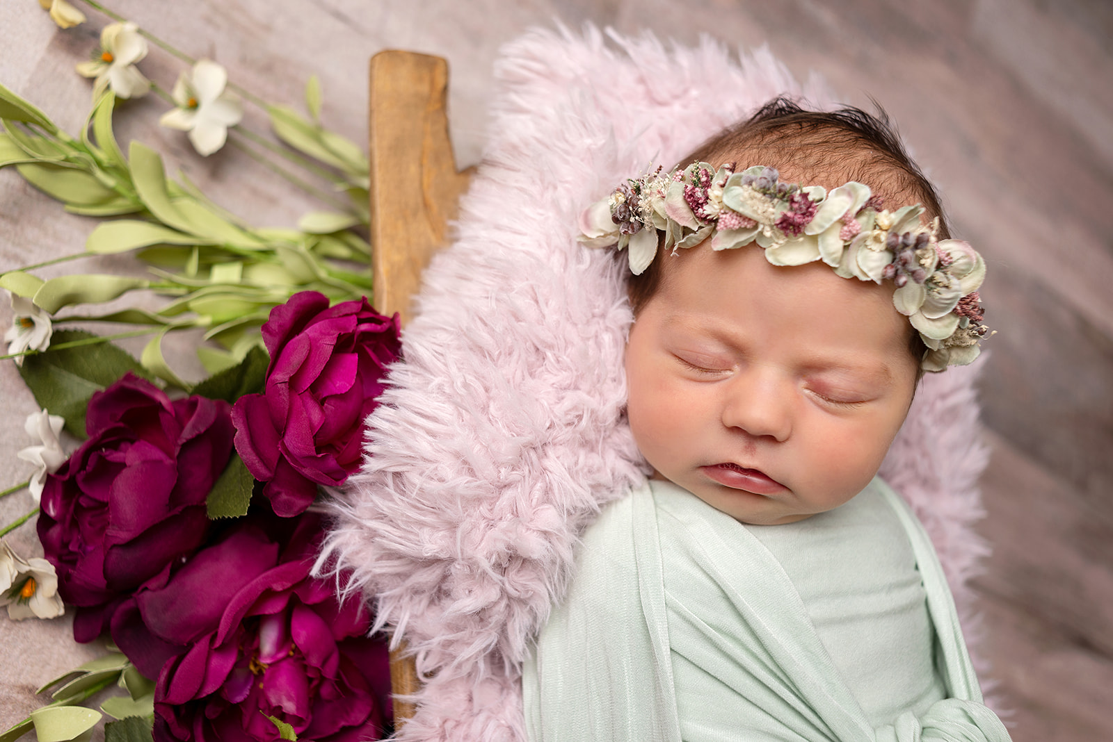Floral  Newborn Girl Pictures, Carthage, Joplin, Missouri