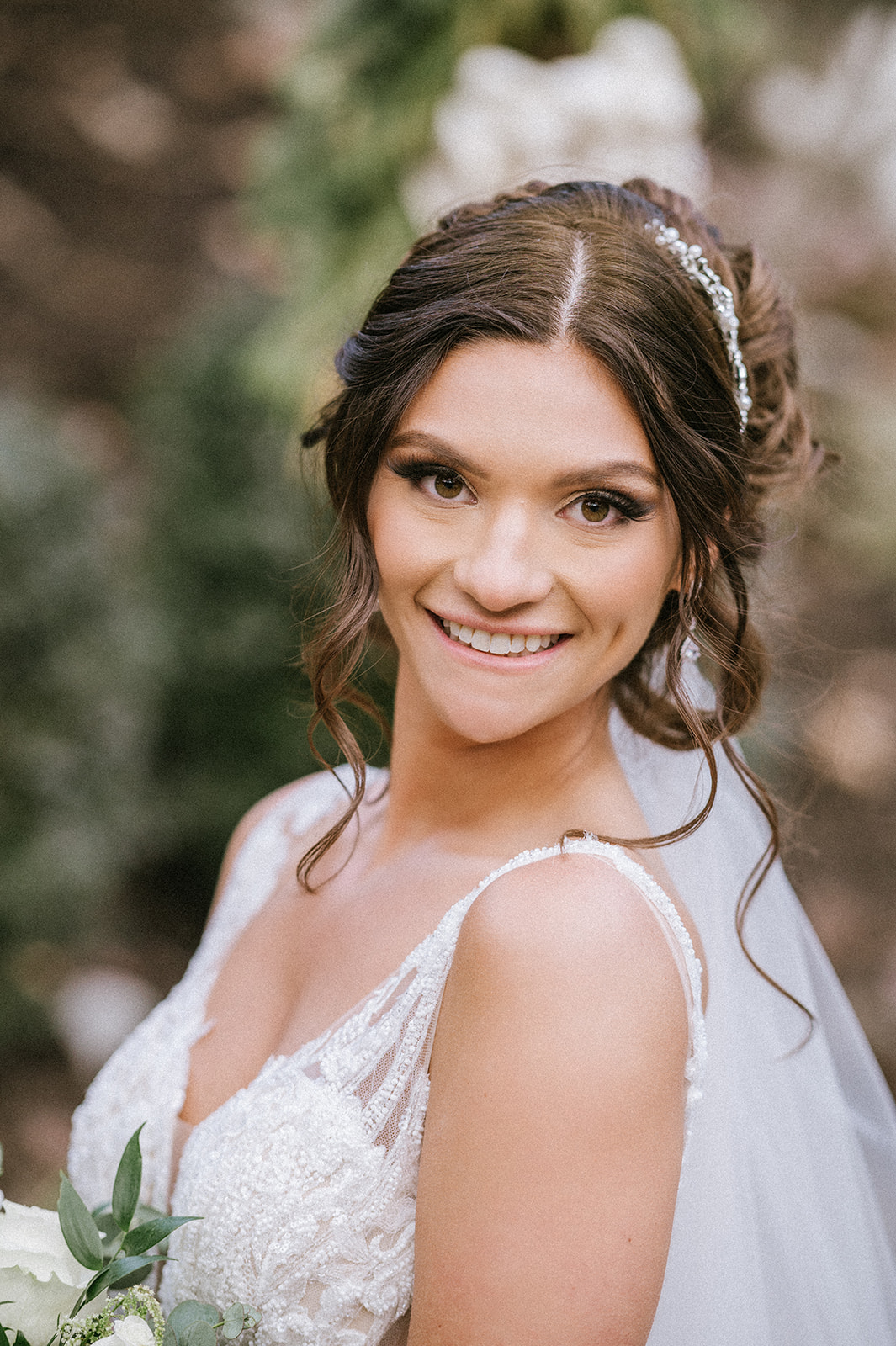 A bridal portrait at Nanina's in the Park
