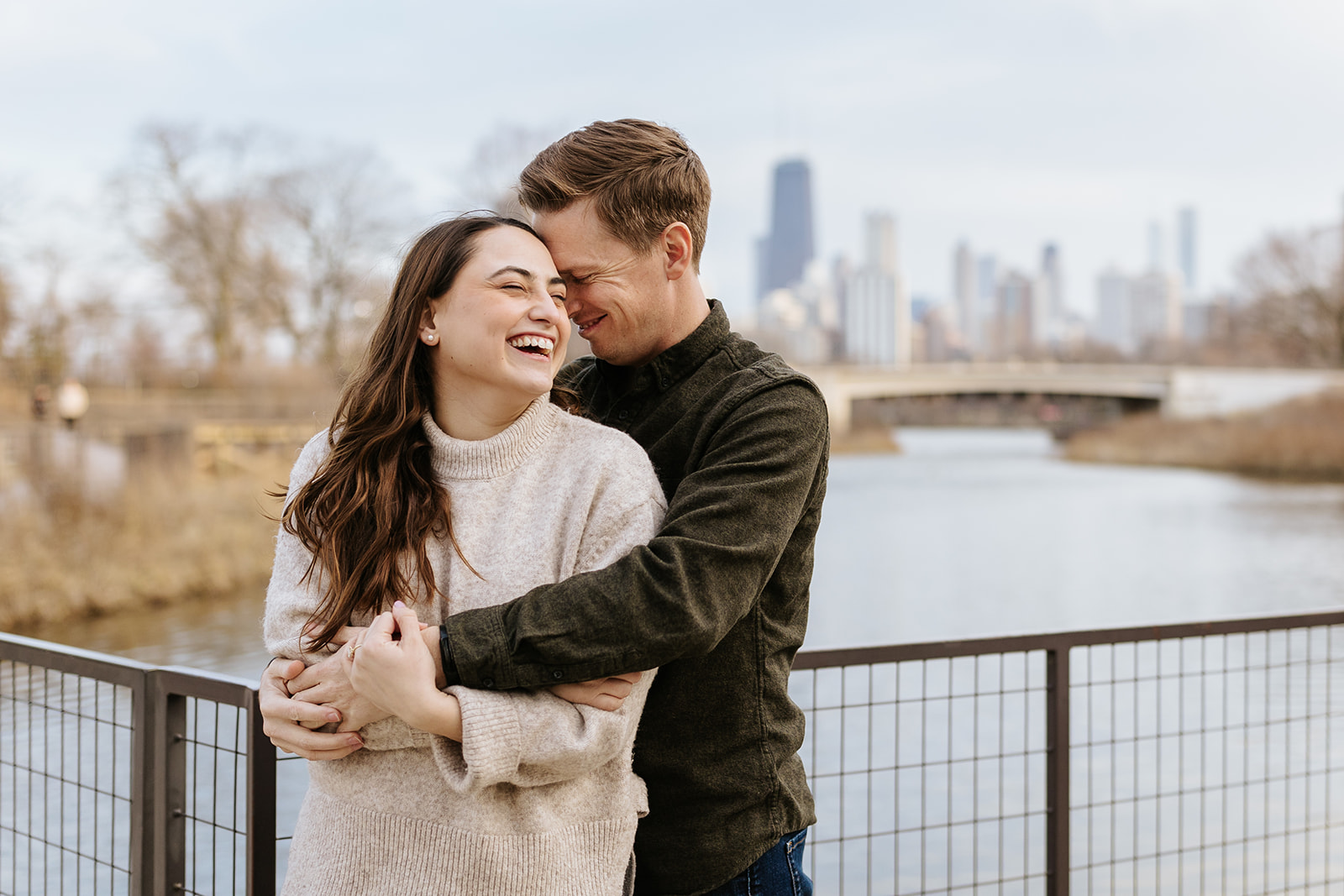 Couple's Photos at the Lincoln Park Nature Boardwalk