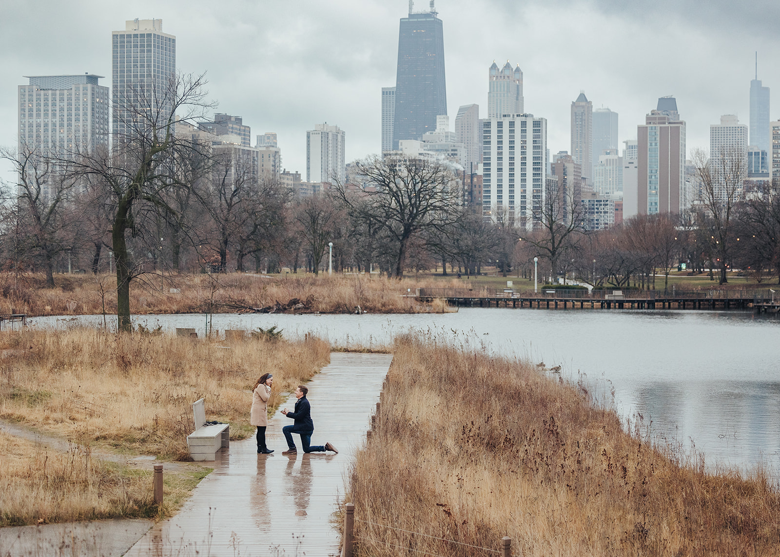 Proposal photography in Lincoln Park Chicago