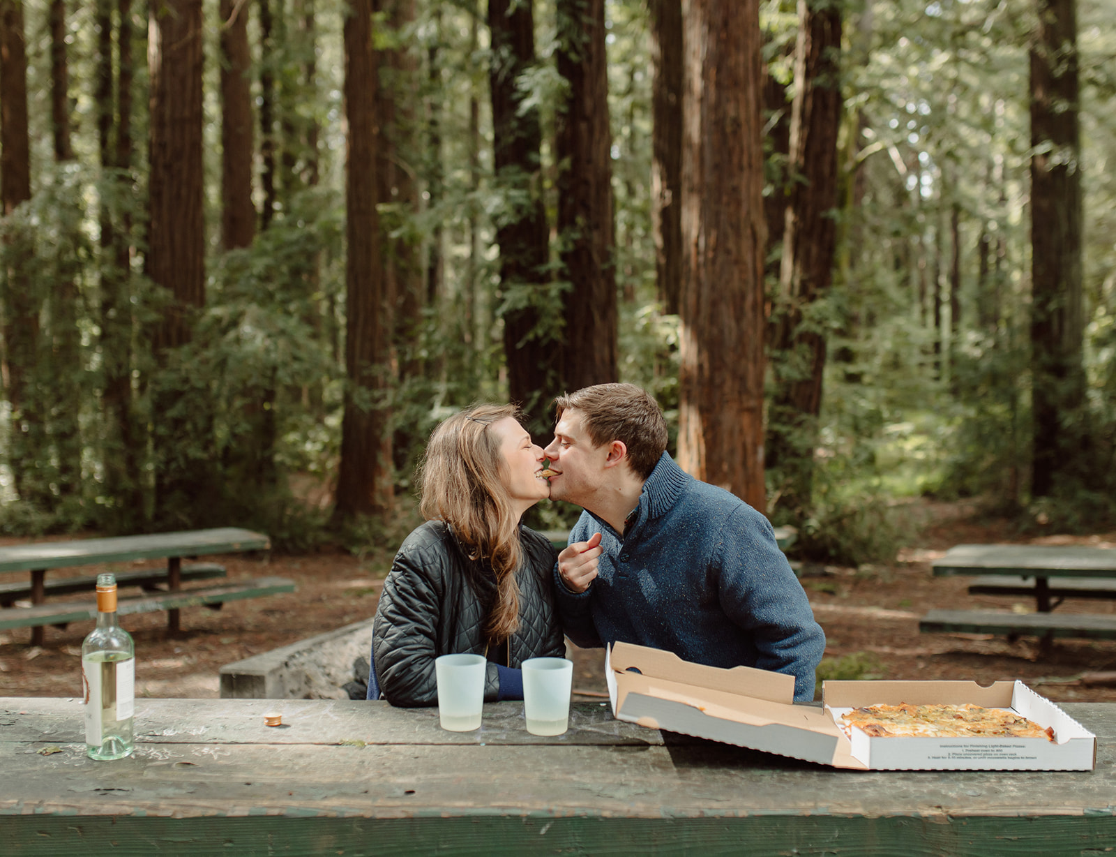 candid oakland california redwoods engagement session photographer