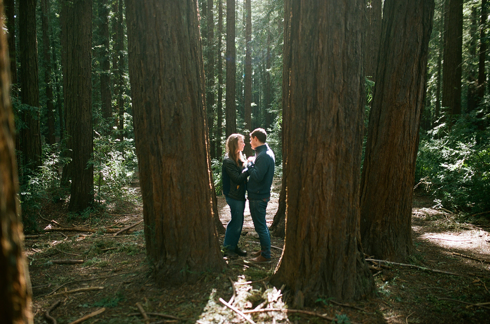 candid bay area engagement session film photographer