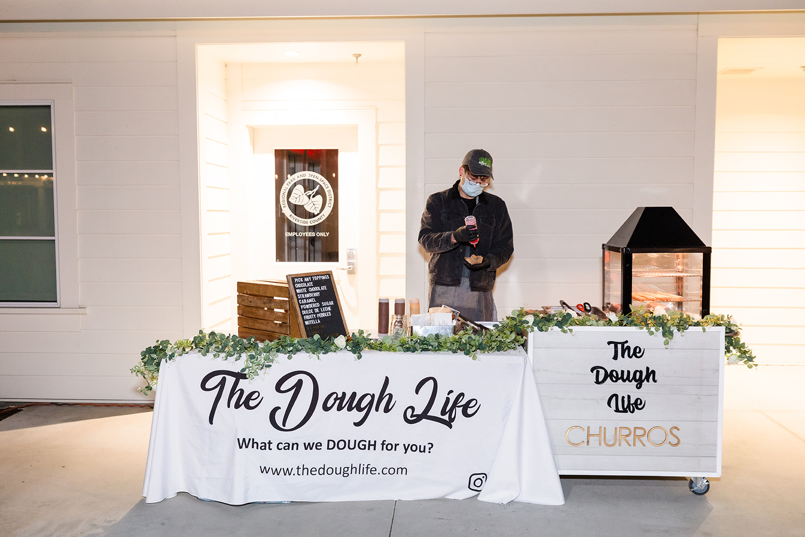 The Dough Life churro cart for weddings and events