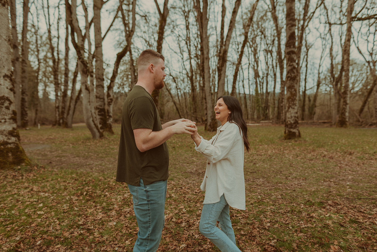 Engagement Photos done at Champoeg State Park in Yamhill County, Oregon