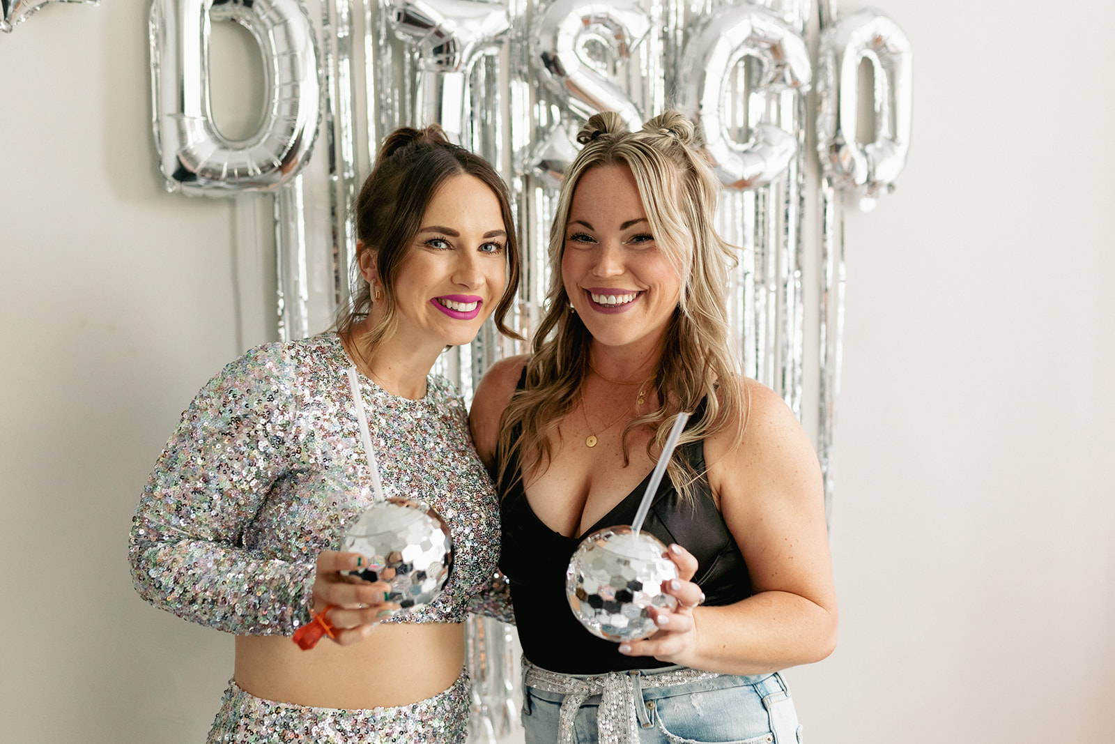 soon-to-be bride disco theme for a Bachelorette add-on session Savannah