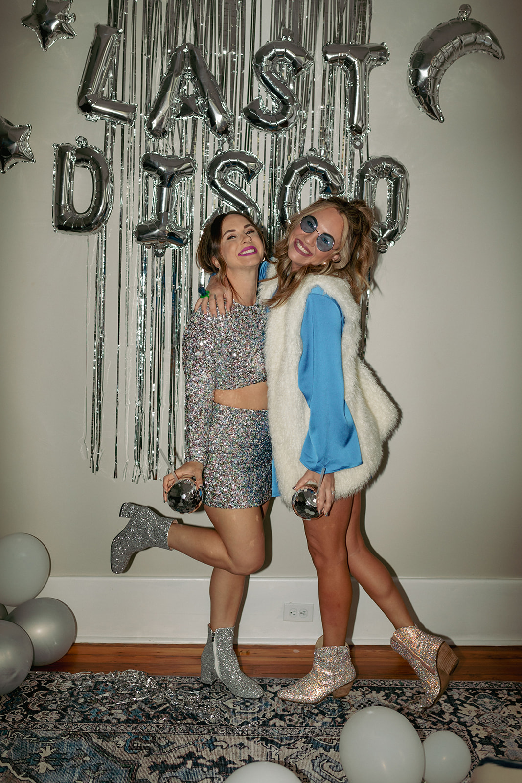 soon-to-be bride disco theme for a Bachelorette add-on session Savannah