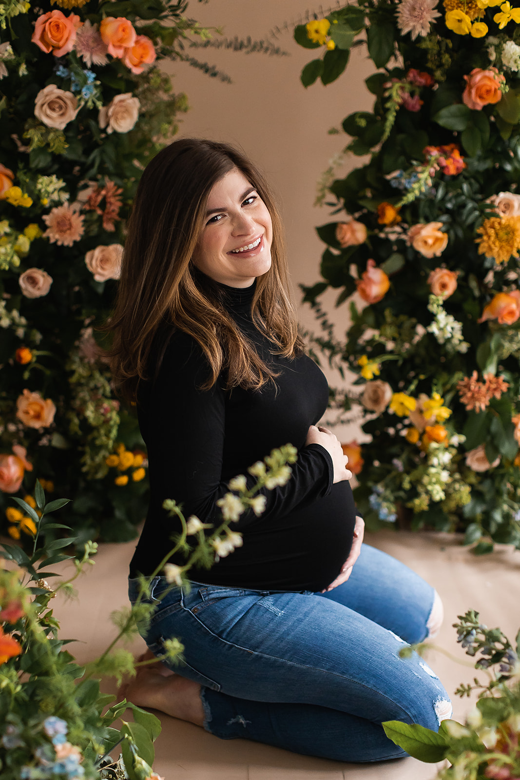 Christine Carpenter floral maternity photos jacpfef