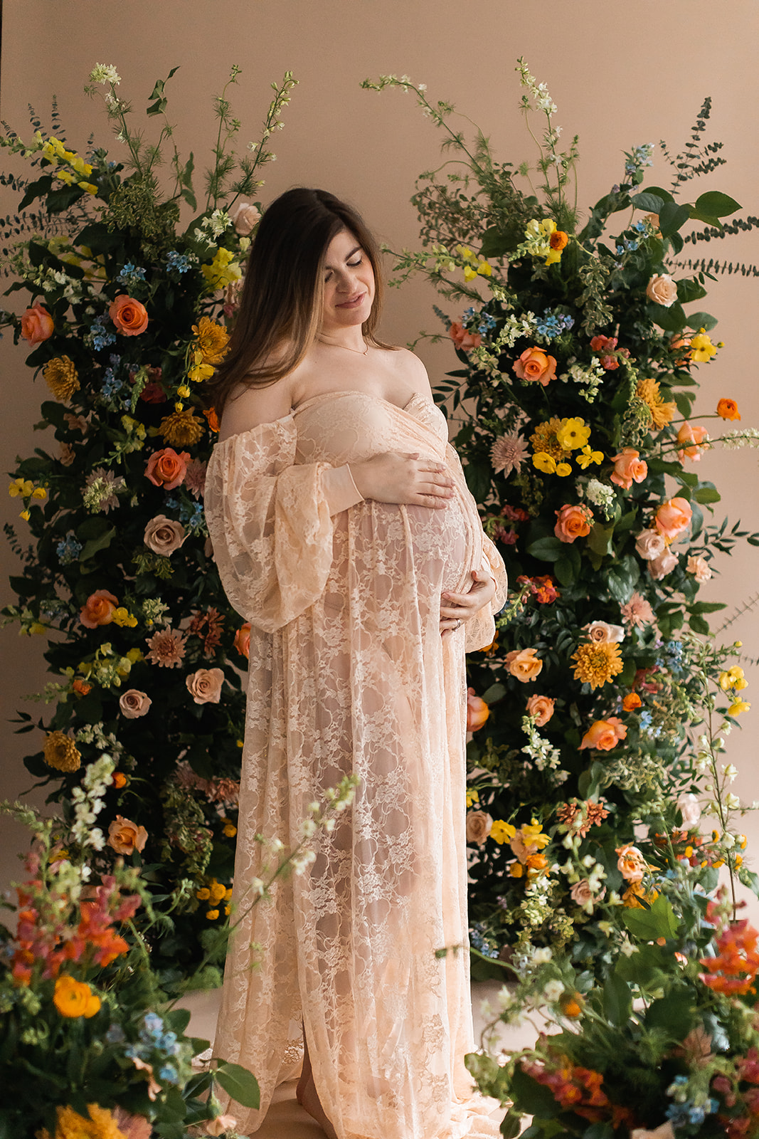 Christine Carpenter floral maternity photos jacpfef