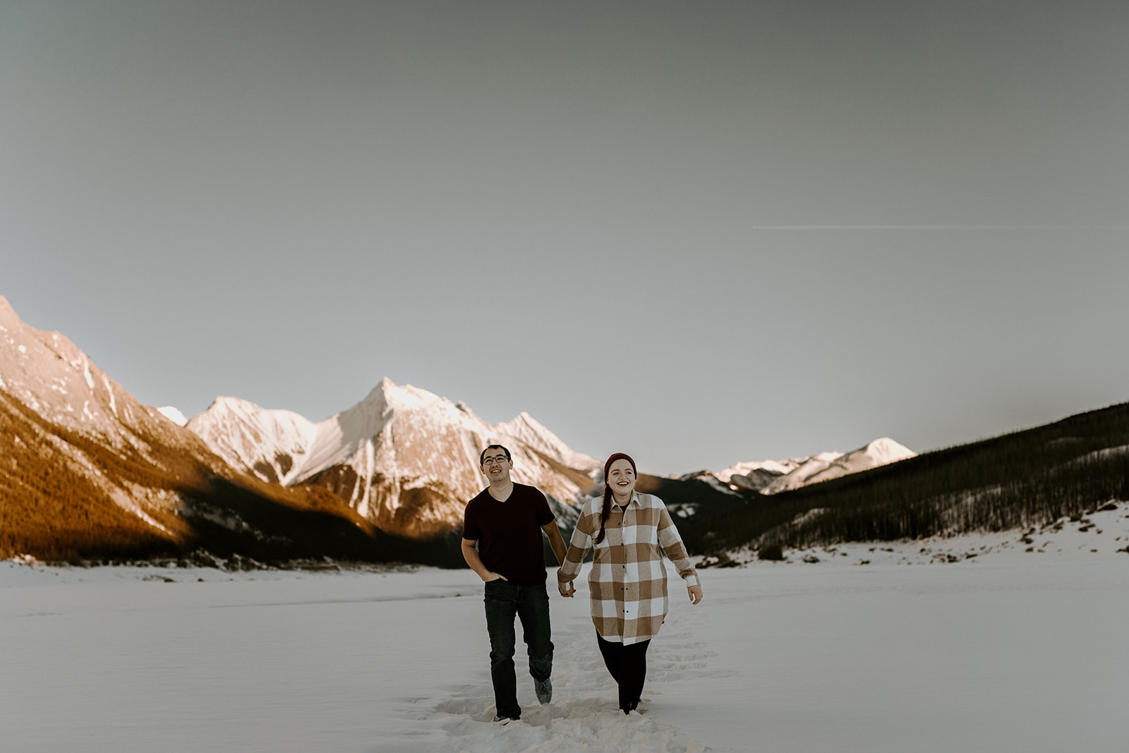 Jasper Engagement Session in the Winter