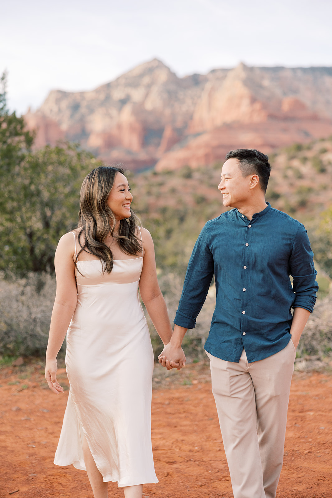 Proposing in Sedona Arizona during an engagement session