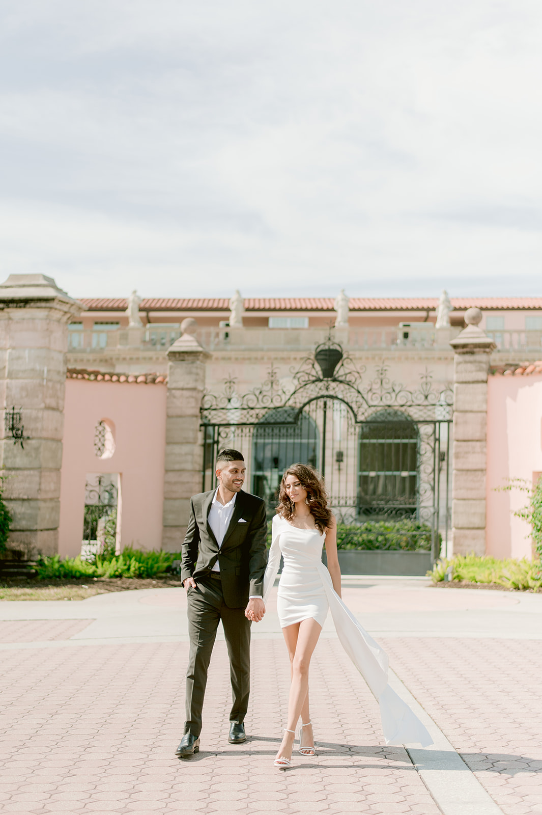 "Ringling Museum engagement shoot captures the beauty and elegance of Indian culture and love"

