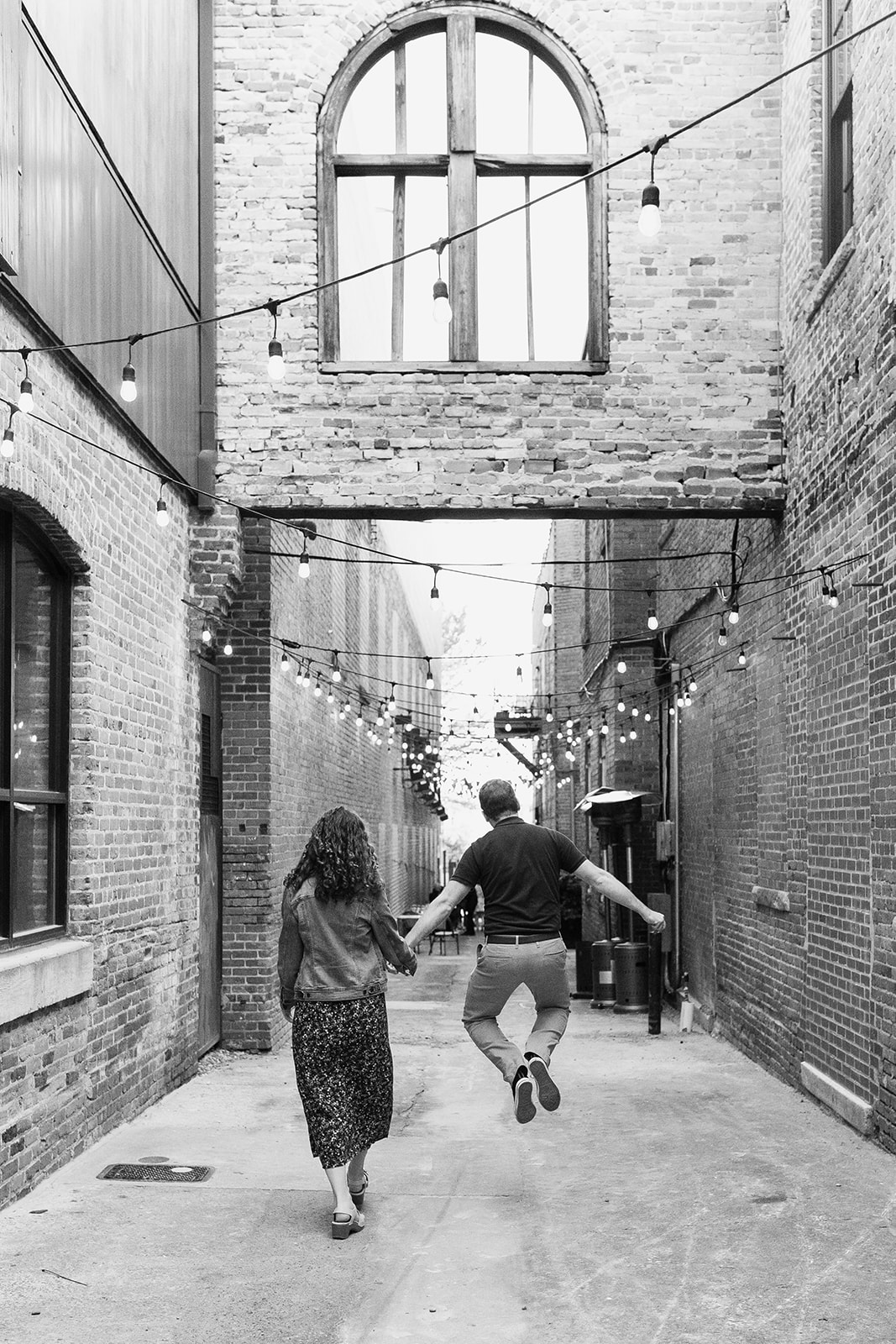 Engagement Session in Downtown Durham NC at Alley Twenty-Six